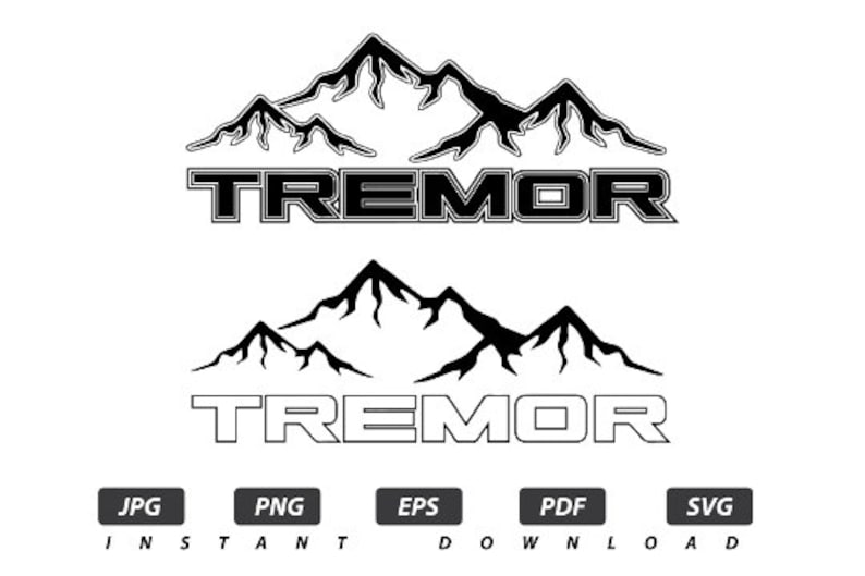Tremor Offroad Mountains Logo / Instant Download / Print Cut Template ...