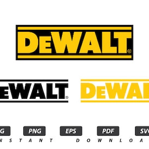 Logo DeWalt / Téléchargement instantané / Modèle de coupe d'impression / PNG / SVG / EPS / Vector