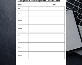 Law School Problem Question Planner.
