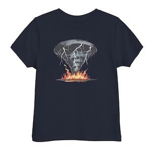 kids black tornado with lightening cotton jersey t-shirt