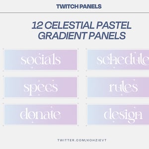 Minimalist Cute Twitch Panels | Streaming Assets | Cute Pastel Pink & Purple | Streamer Panels