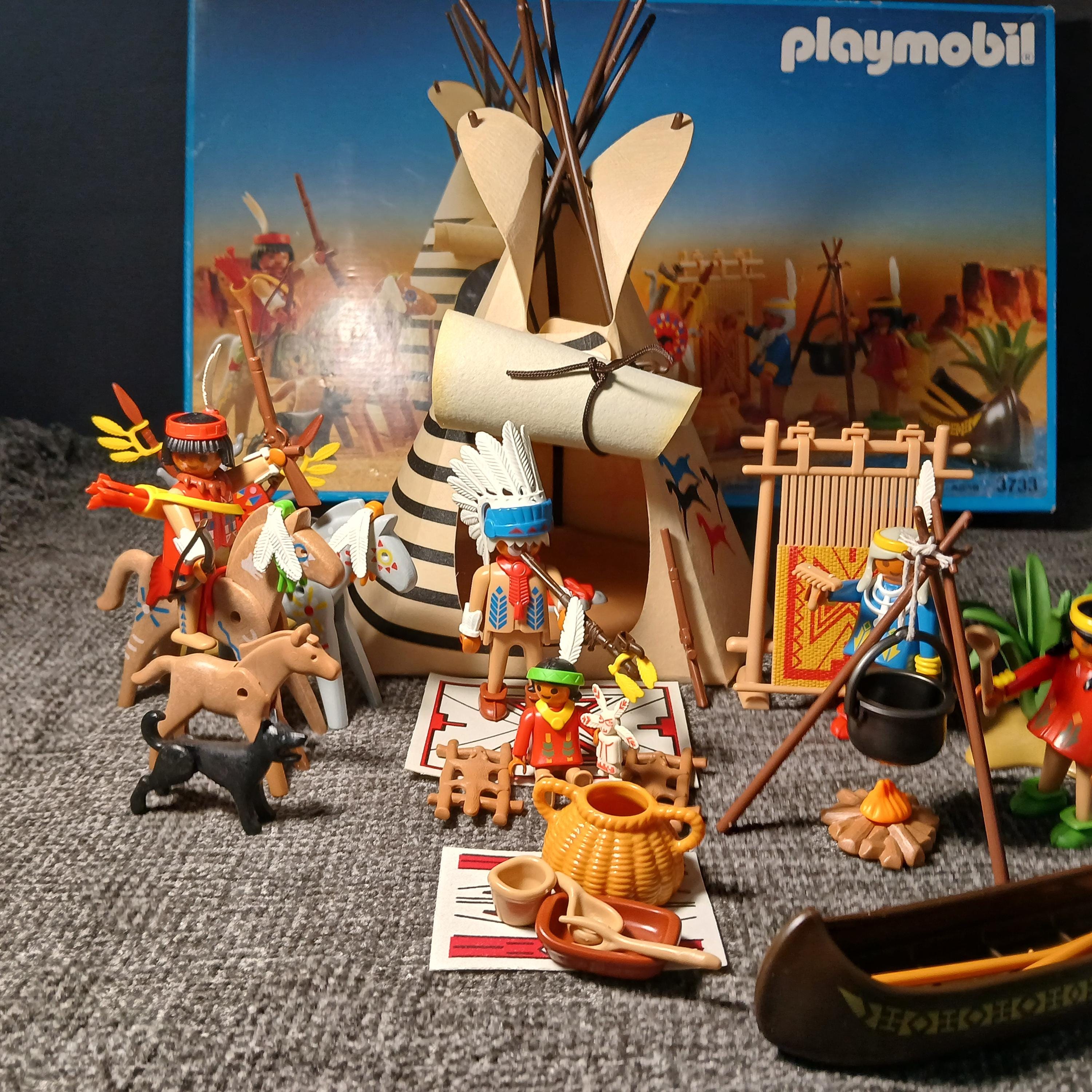 Toys Playmobil Native American Camp Playmobil 5252 Native American