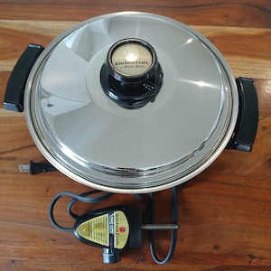 Kitchen Craft West Bend 11.5&quot; Stainless Electric Skillet Liquid Core & Vapor Release Lid