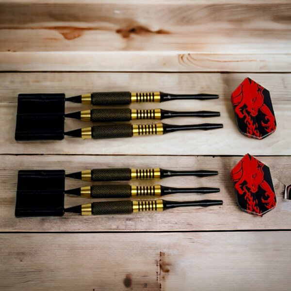 Handcrafted Fireball Whisky Themed Soft Tip Darts - Set of 6