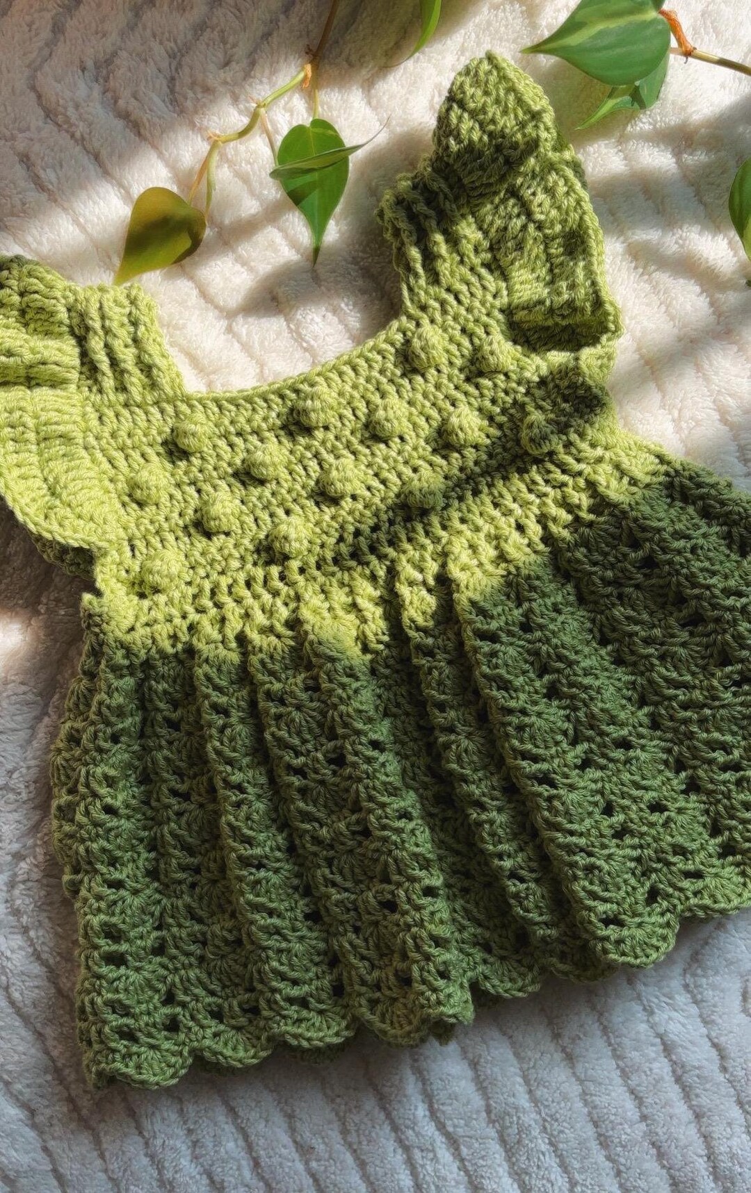 Crochet Baby Dress Newborn Dress Baby Clothing Soft Handmade Baby