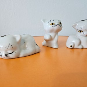 Vintage Porzellan Katzen, Kätzchen Figuren, Schnickschnack, Dekor