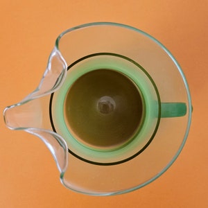 Vintage Blendo Green Saft Krug Cup Set Bild 6