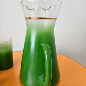 Vintage Blendo Green Juice Pitcher Cup Set image 3