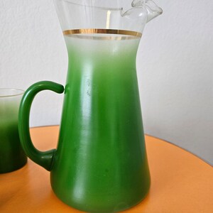 Vintage Blendo Green Juice Pitcher Cup Set image 5