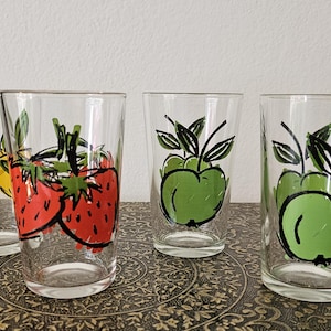 Verres à fruits vintage, Verres à jus de fruits, Récipients pour boissons, Tasses, Ustensiles de cuisine, Verres