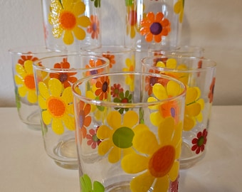 MCM Libbey Flower Glasses