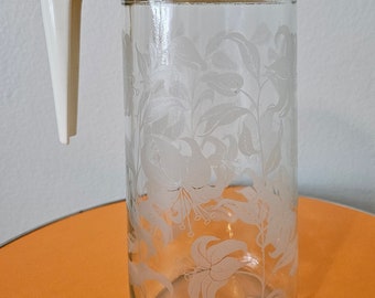 Vintage Tang Glass Juice Pitcher