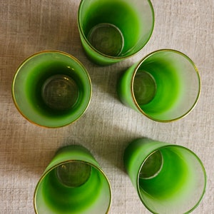 Vintage Blendo Green Saft Krug Cup Set Bild 8