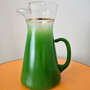 Vintage Blendo Green Juice Pitcher Cup Set image 4
