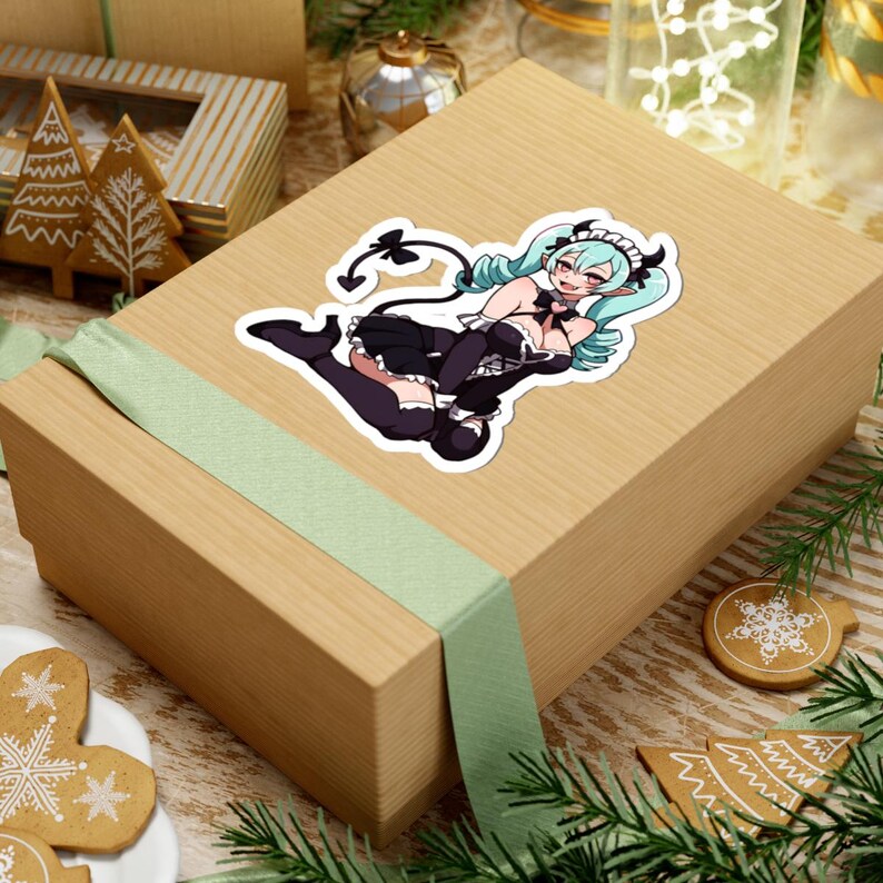 Anime Vampire Demon Maid Kiss-cut Sticker, Gothic Lolita Character ...