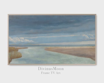 Arte da TV The Frame | Enseada do oceano com paisagem costeira | Arte em Alta Definição | Download digital para instalação rápida na TV Samsung | DT5011