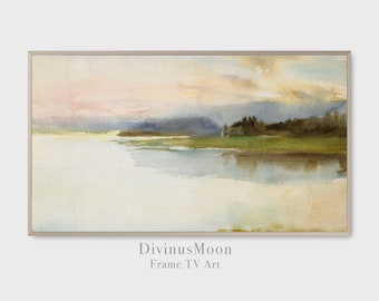 Arte da TV The Frame | Paisagem costeira neutra à noite | Arte em Alta Definição | Download digital para instalação rápida na TV Samsung | DT5003