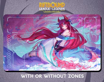 Ahri Playmat Stitched Edges - Riftbound Trading Card Game - 24