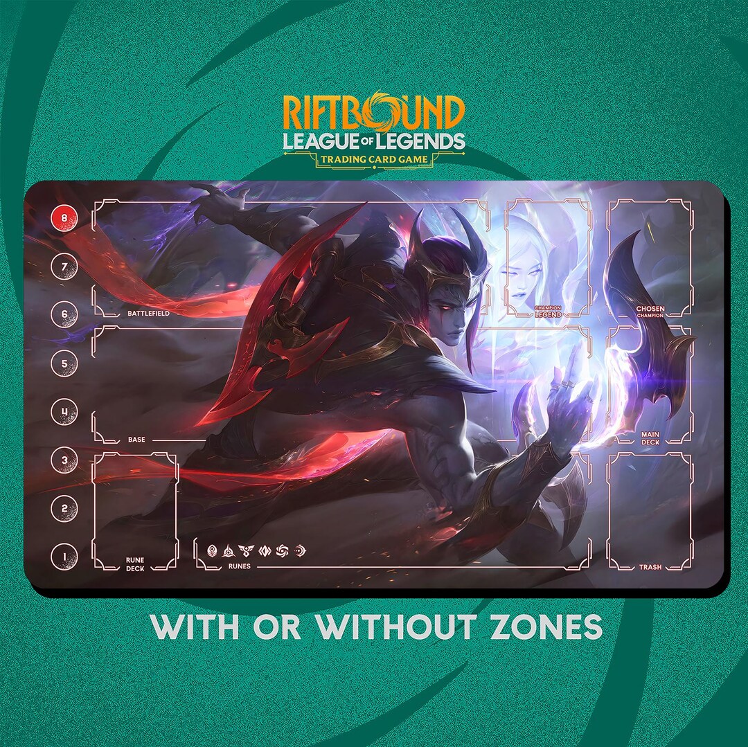 Aphelios Nightbringer Playmat Stitched Edges - Riftbound Trading Card ...
