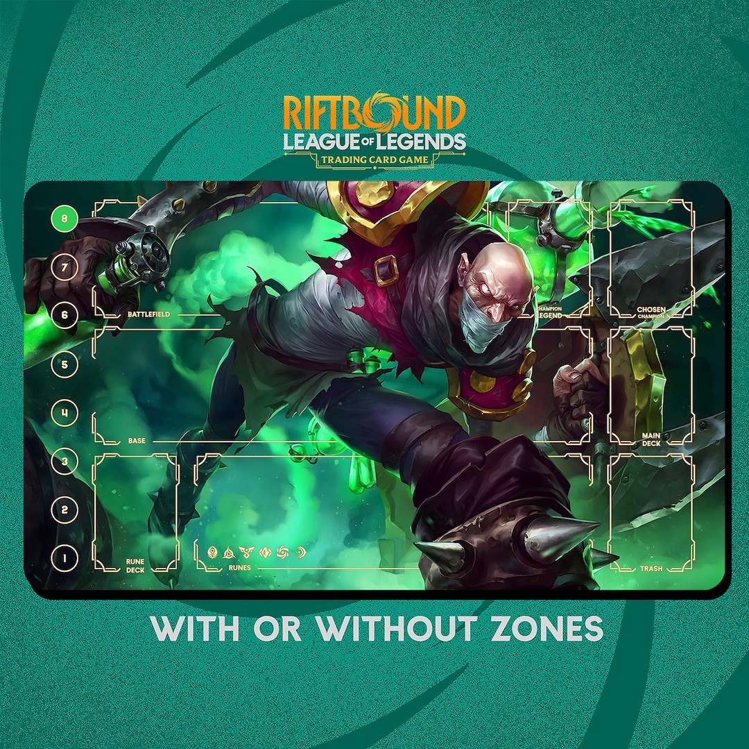 Singed Playmat Stitched Edges - Riftbound Trading Card Game - 24