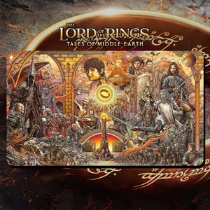 Tappetino da gioco MTG LOTR - Ritorno del Re - 24"x14" (600 x 350 mm) - Tappetino da gioco con bordi cuciti