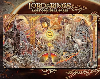 Playmat MTG LOTR - Return of the King - 24"x14" (600 x 350 mm) - Playmat with stitched edges