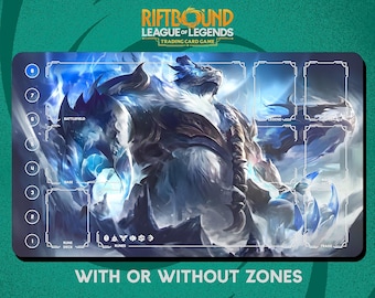 Volibear Playmat Stitched Edges - Riftbound Trading Card Game - 24" x 14" inches (600 x 350 mm)