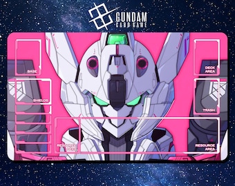 Playmat Gundam Card Game - XGF-02 Gundam Lfrith - 24&quot;x14&quot; (600 x 350 mm) - Playmat/ Deskmat with stitched edges