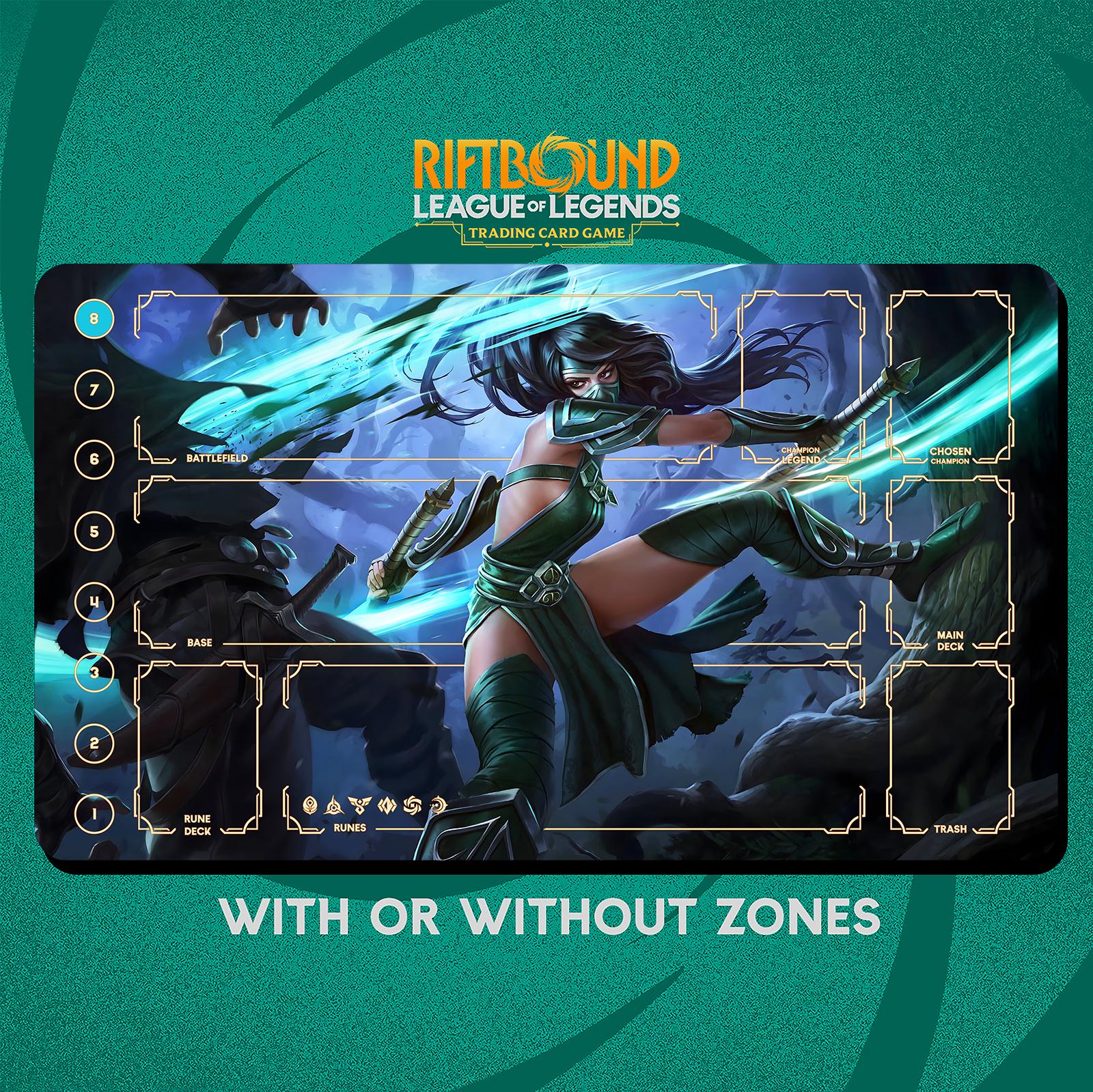 Akali Playmat Stitched Edges - Riftbound Trading Card Game - 24