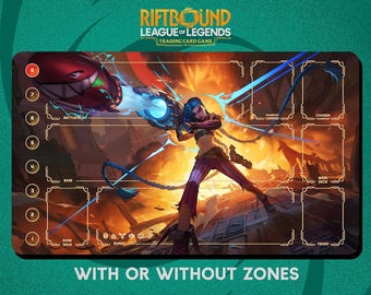 Jinx Playmat Stitched Edges - Riftbound Trading Card Game - 24" x 14" inches (600 x 350 mm)