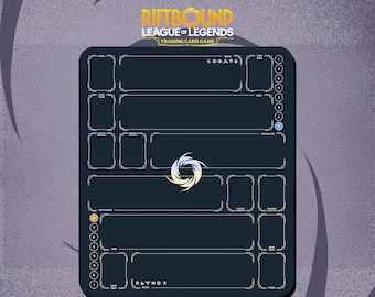 2 Players Playmat Stitched Edges - Neutral Design - Riftbound Trading Card Game - 23.62" x 27.56" inches (600 x 700 mm)
