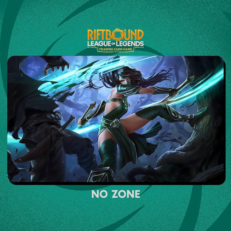 Akali Playmat Stitched Edges - Riftbound Trading Card Game - 24