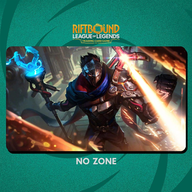 Viktor Machine Herald Playmat Stitched Edges - Riftbound Trading Card ...