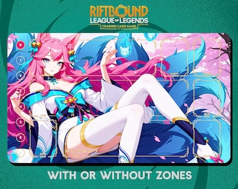 Ahri Playmat Stitched Edges - Riftbound Trading Card Game - 24