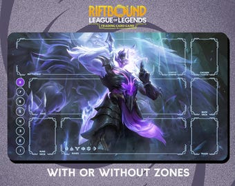 Shen Ashen Guardian Playmat Stitched Edges - Riftbound Trading Card Game