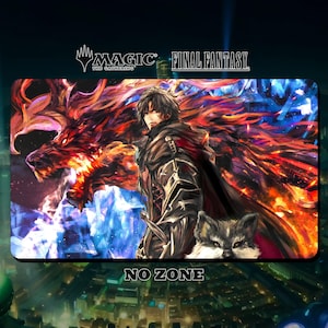Tapete de juego MTG Final Fantasy - Clive - 600 x 350 mm (24" x 14") - Tapete de juego/tapete de escritorio con bordes cosidos