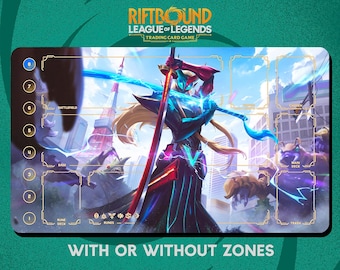 Yone Masked Justice Playmat Stitched Edges - Riftbound Trading Card Game - 24" x 14" inches (600 x 350 mm)