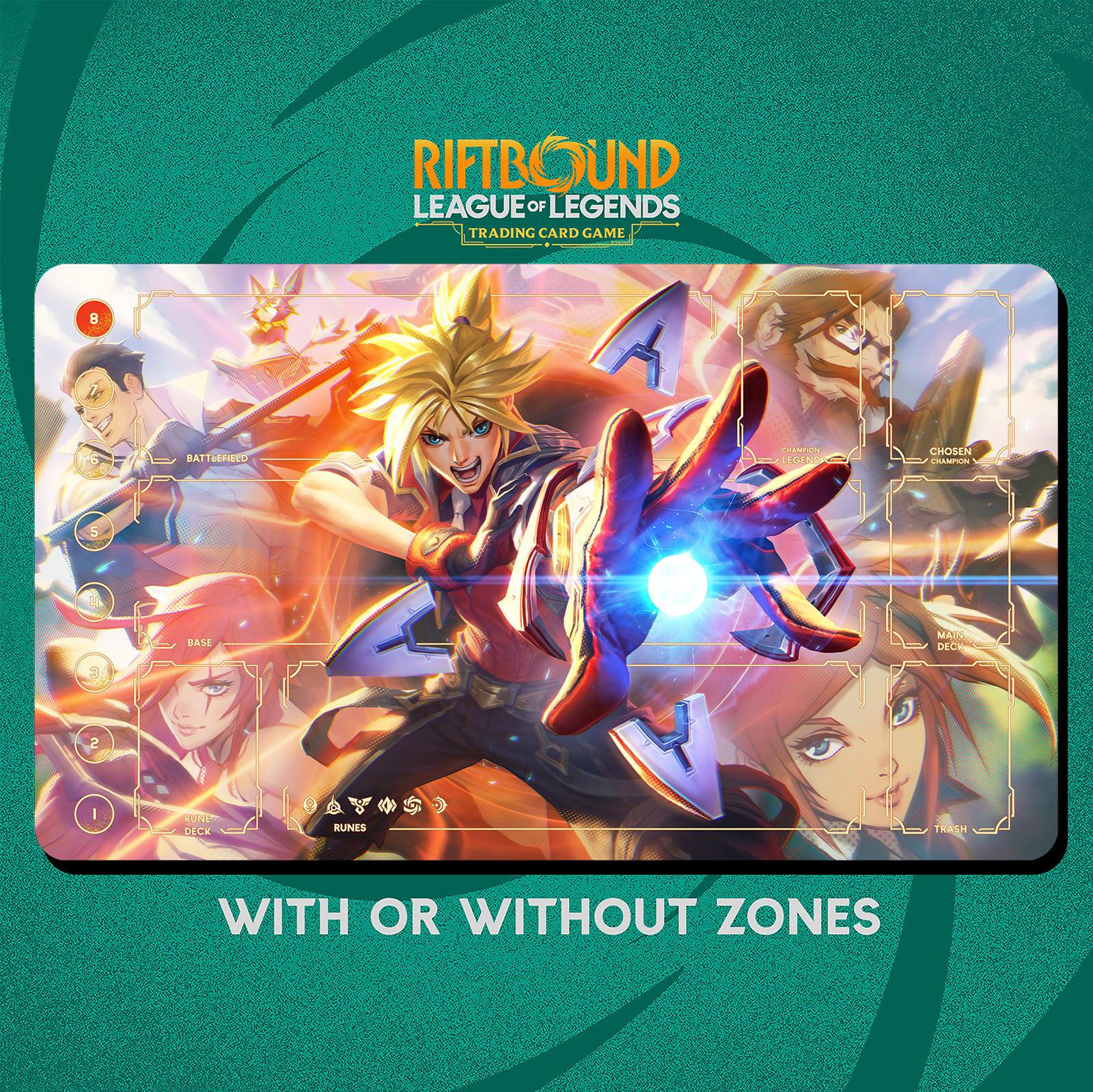 Ezreal Playmat Stitched Edges - Riftbound Trading Card Game - 24