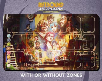 Playmat Arcane Wall Mural Stitched Edges - Riftbound Trading Card Game - 24" x 14" inches (600 x 350 mm)