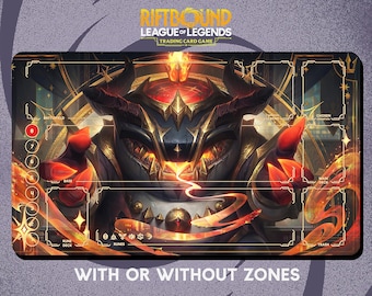 Tahm Kench Arcana Playmat Stitched Edges - Riftbound Trading Card Game - 24" x 14" inches (600 x 350 mm)