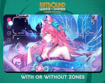 Foil Prismatic Spirit Blossom Ahri Playmat –riftbound League of