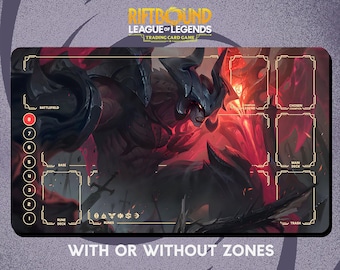 Aatrox Playmat Stitched Edges - Riftbound Trading Card Game - 24" x 14" inches (600 x 350 mm)