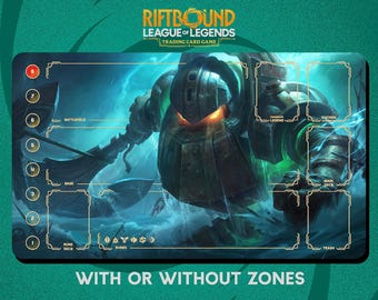 Nautilus Playmat Stitched Edges - Riftbound Trading Card Game - 24" x 14" inches (600 x 350 mm)