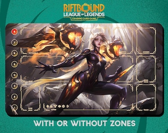 Kai'Sa Immortalized Legend Playmat Stitched Edges - Riftbound Trading Card Game - 24" x 14" inches (600 x 350 mm)