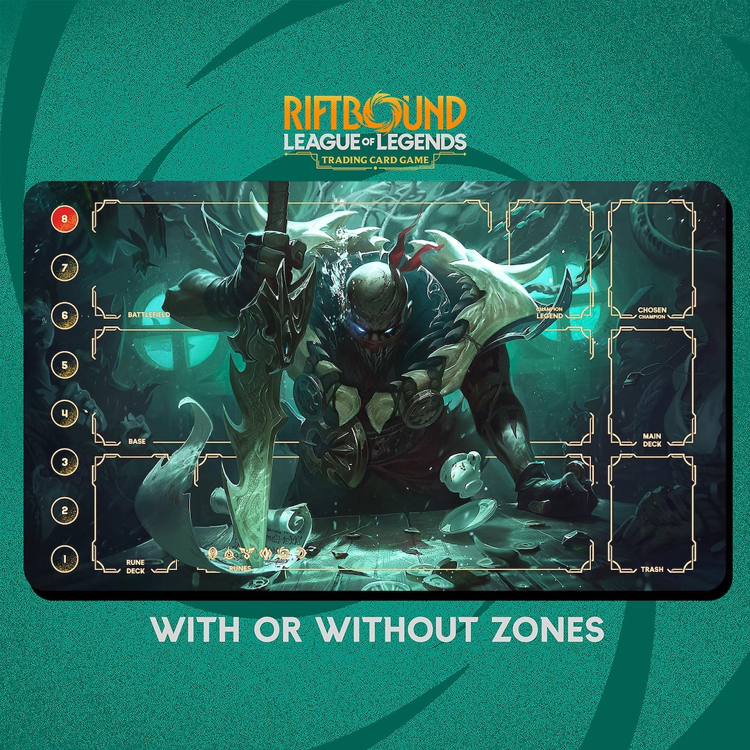 Pyke Playmat Stitched Edges - Riftbound Trading Card Game - 24