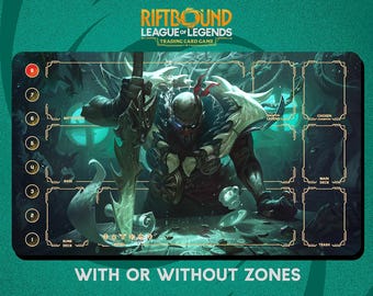 Pyke Playmat Stitched Edges - Riftbound Trading Card Game - 24" x 14" inches (600 x 350 mm)