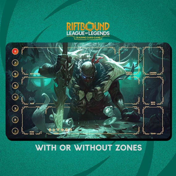 Pyke Playmat Stitched Edges - Riftbound Trading Card Game - 24