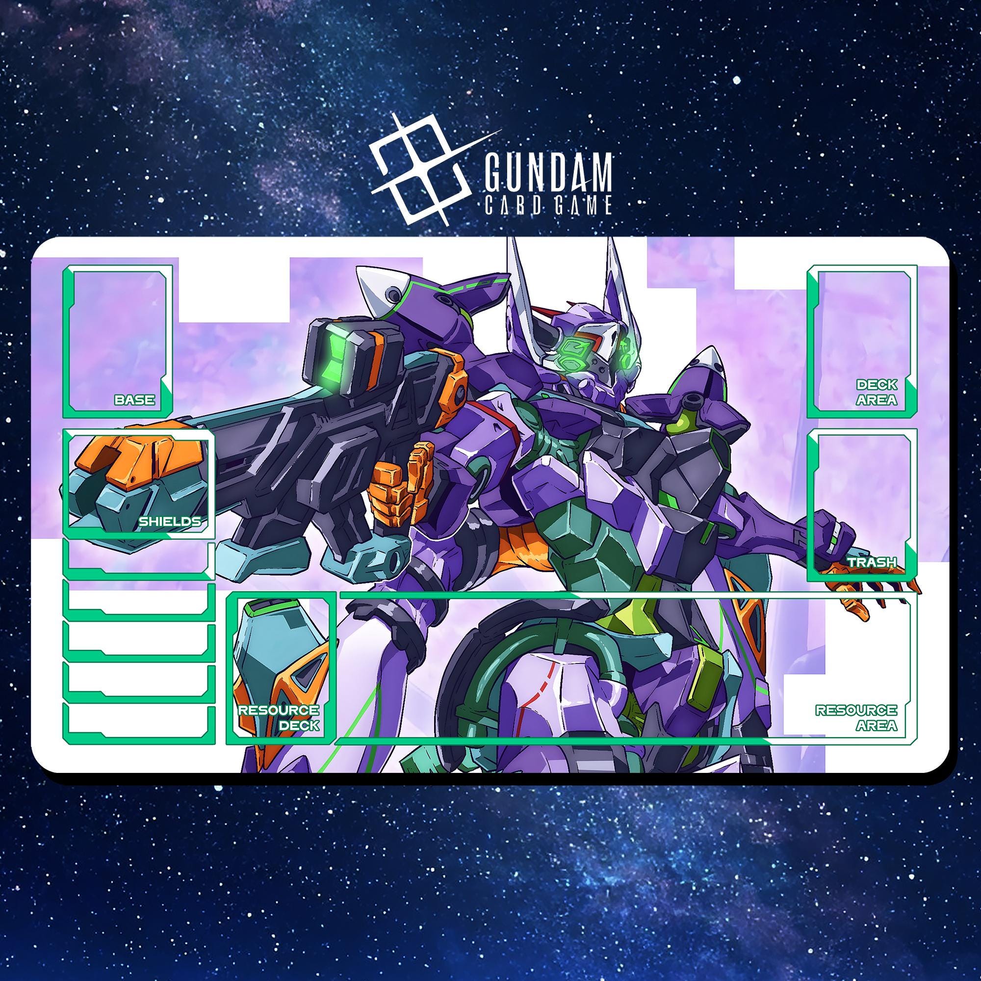 ガンダムカードゲームプレイマット - ガンダム GQuuuuuuX gMS-k FReD
