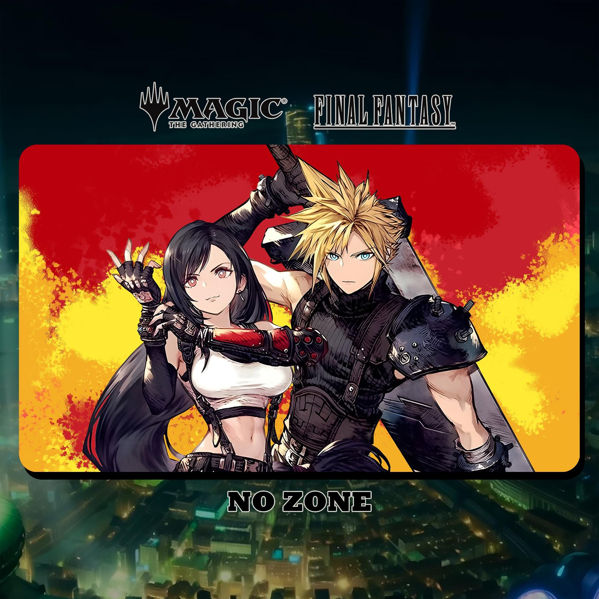 MAGIC FINAL FANTASY プレイマット クラウド Playmat MTG Final Fantasy - Tifa and Cloud - 24