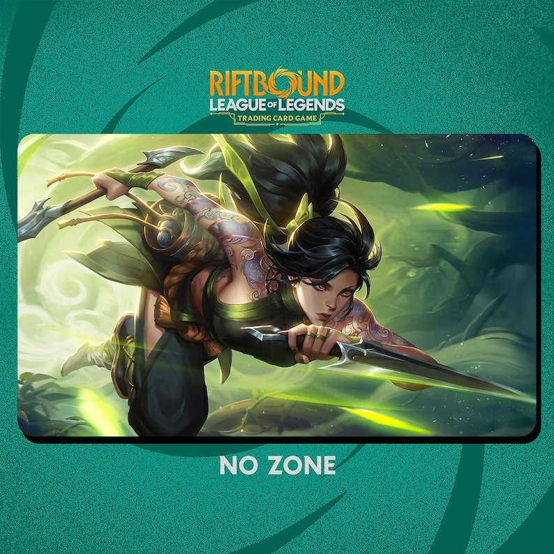 Akali Playmat Stitched Edges - Riftbound Trading Card Game - 24